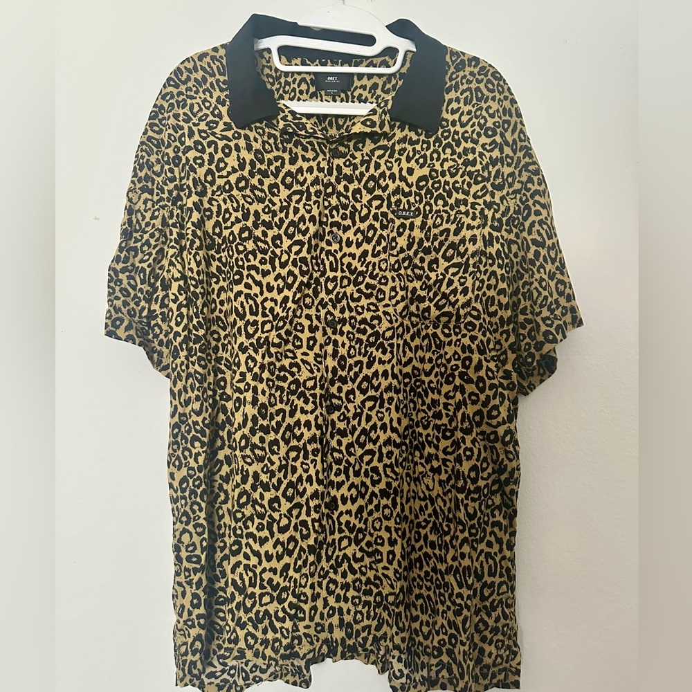 Obey Leopard Print Shirt